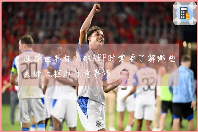 选择世界杯买球APP时需要了解哪些关键流程和注意事项